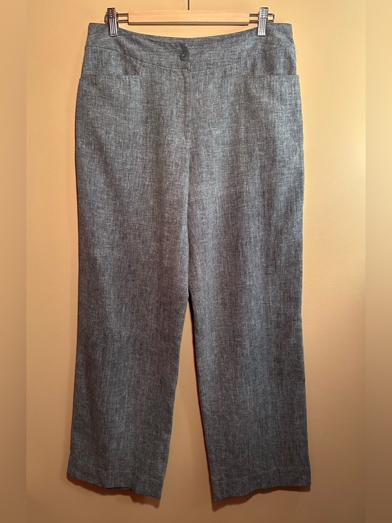 Tilley Pants - tilley grey linen-blend pants